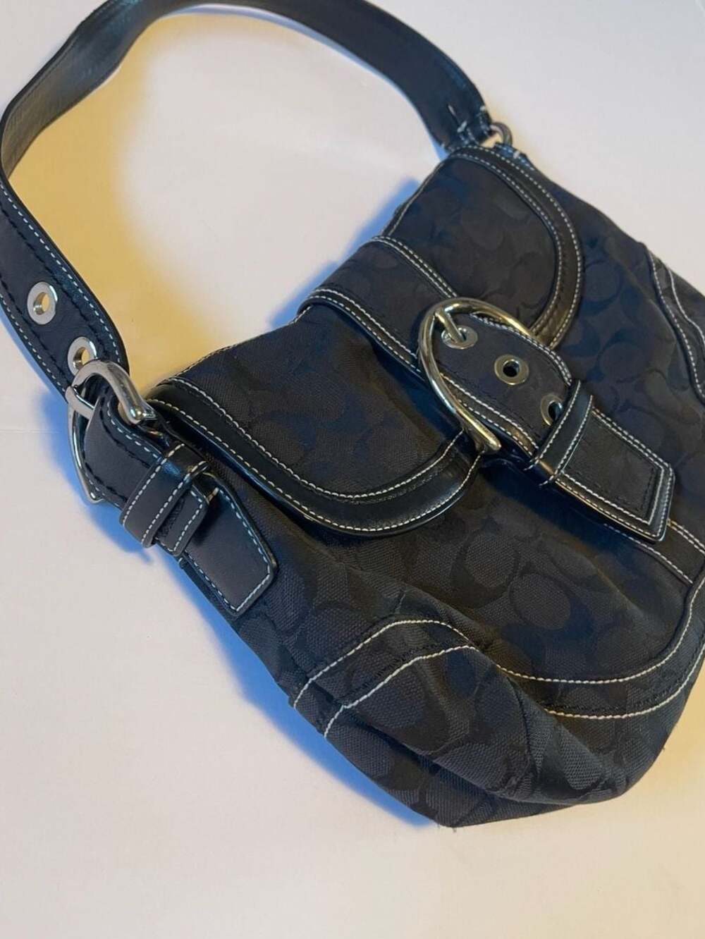 Vintage Coach Black Shoulder Bag 10297 - Picture 3 of 12